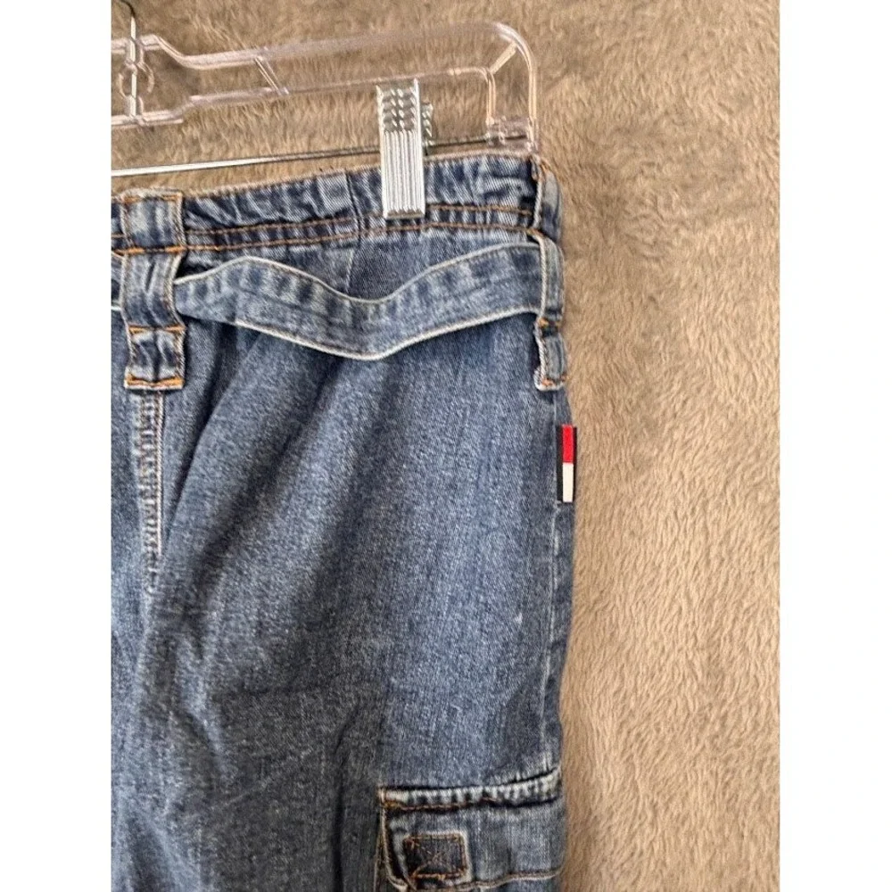 Tommy Hilfiger Vintage Y2K Denim Cargo Mini Skirt Blue Medium Wash Small